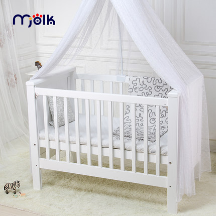 妙可mjolk-进口实木欧式无味环保漆婴儿床